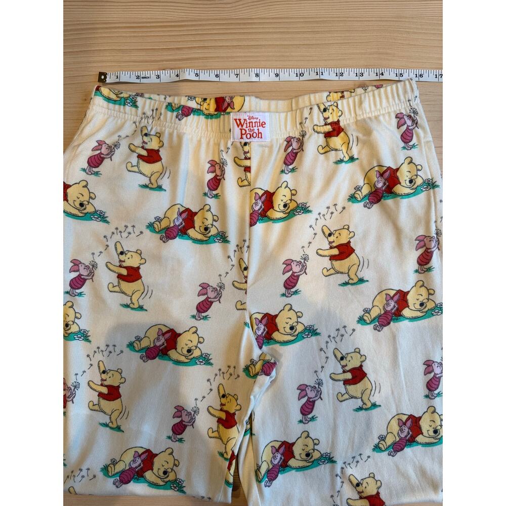 Disney Winnie the Pooh Piglet Pale Yellow Super Soft Pajama Pants Womens M 8-10 - Picture 3 of 4